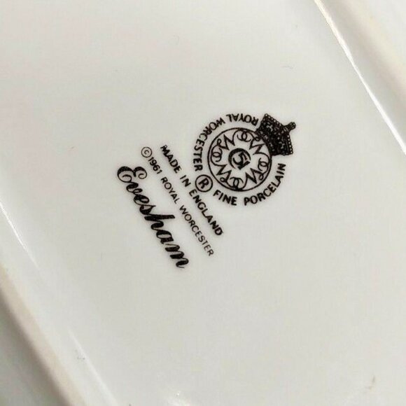 Royal Worcester Evesham Pattern  Corn on the Cob dish 1961. - Picture 7 of 10